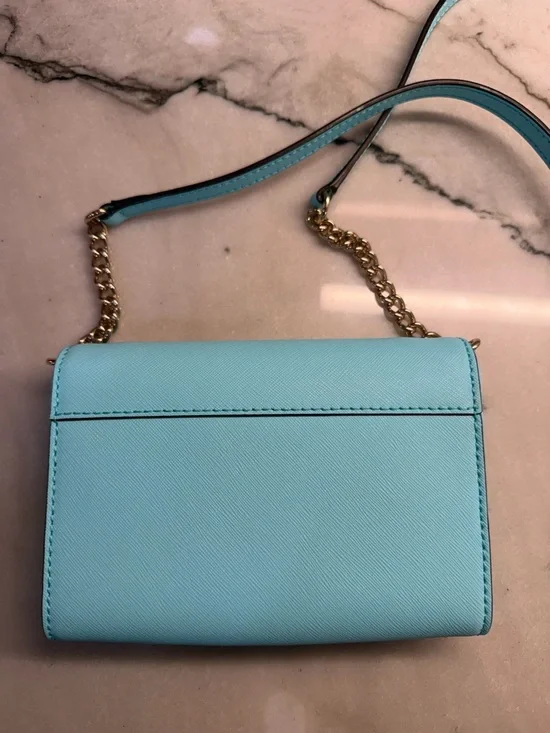 kate spade light blue saffiano leather crossbody wallet - Picture 2 of 3